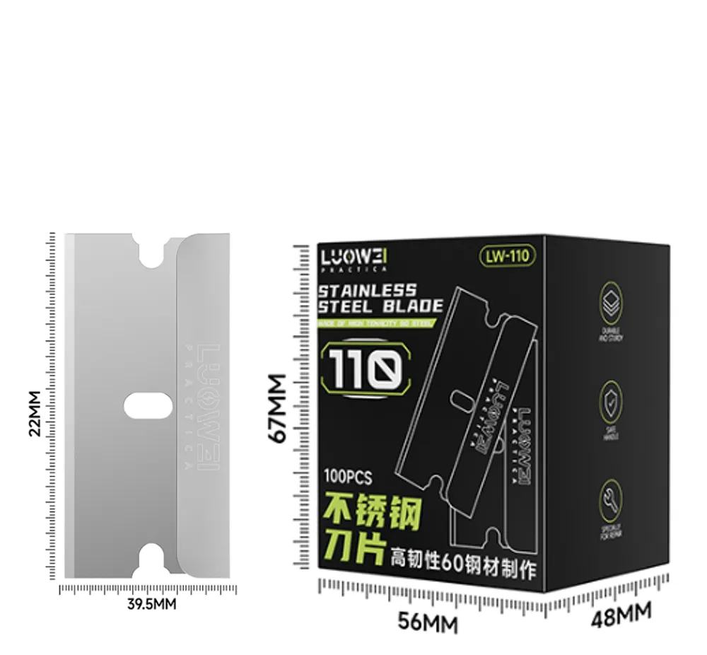不锈钢刀片 30大盒【共3000片】1大件 【3000 blades in total】